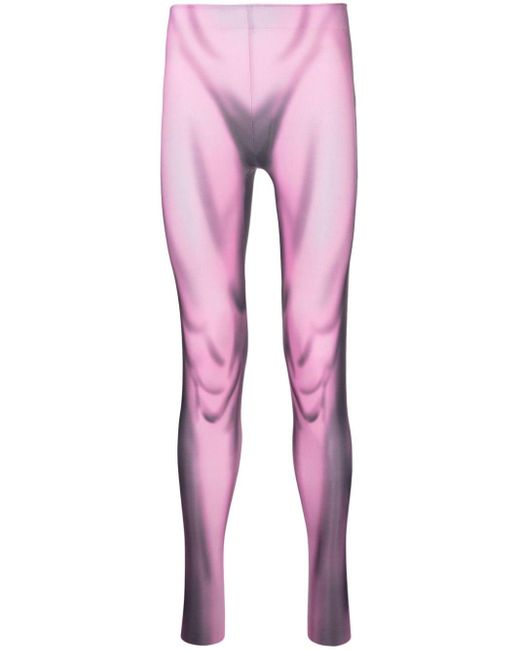 Natasha Zinko Pink Monster Spray-effect leggings