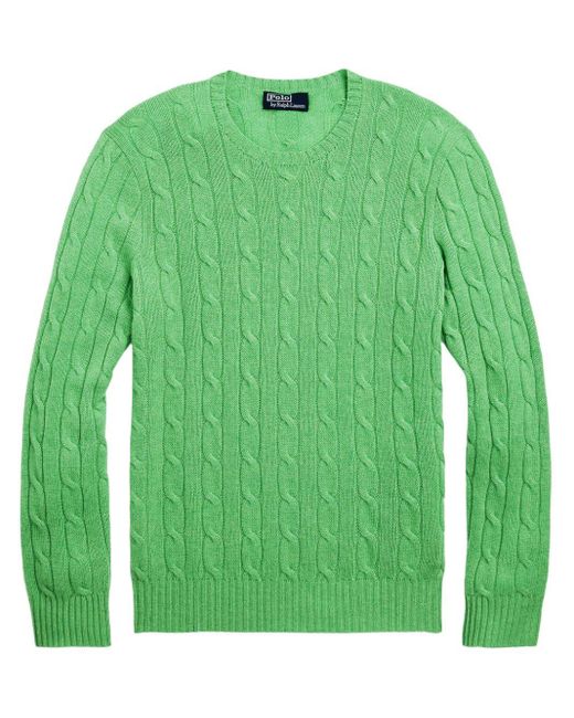 Polo Ralph Lauren Green Cable-knit Cashmere Jumper for men