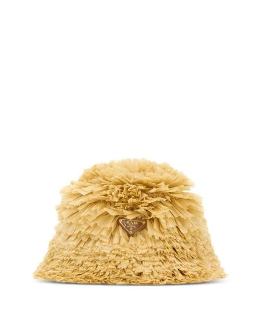 Prada Metallic Textured Bucket Hat