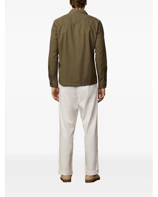 Hackett Green Heritage Twill Overshirt Jacket for men