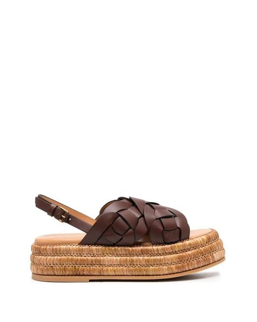 Tod's Brown Gewebte Espadrilles