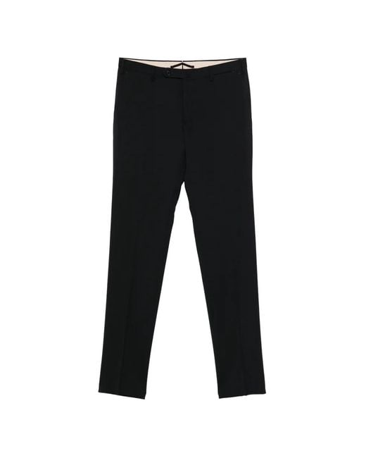 Incotex Black Button Trousers for men