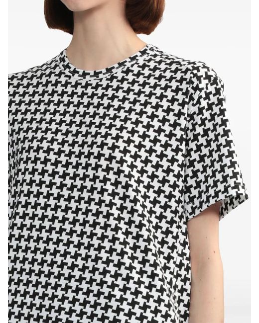 Comme des Garçons Black Asymmetric Houndstooth T-Shirt