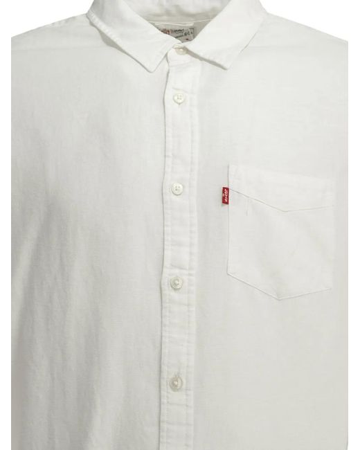 Levi's White Sunset Pocket Long-Sleeve Shirt for men