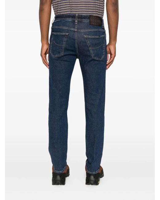 Jacob Cohen Blue Slim Fit Cropped Denim Jeans for men
