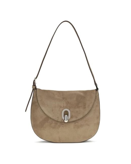 SAVETTE Metallic Small Tondo Hobo Shoulder Bag