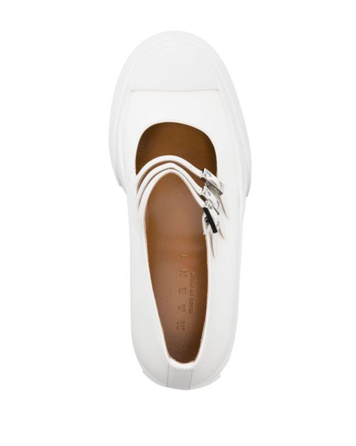 Marni White 85mm Mary-jane Loafers