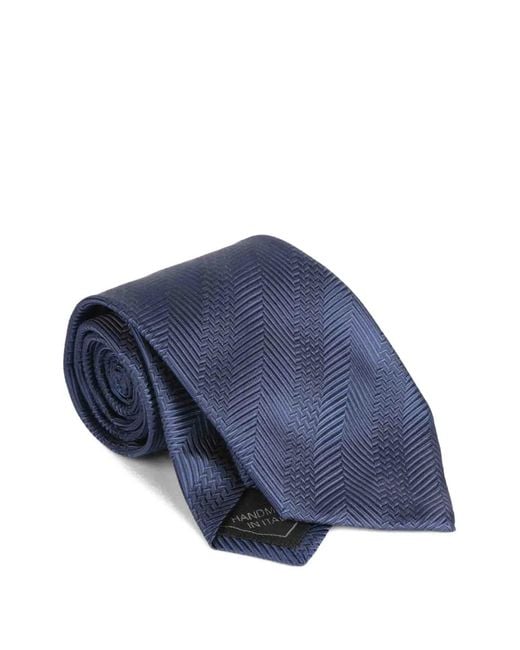 メンズ Brioni シルクネクタイ Blue