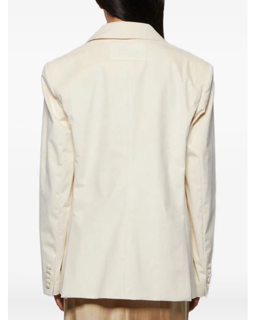 Chaqueta Con Doble Botonadura Y Logo En Relieve Gcds de color White