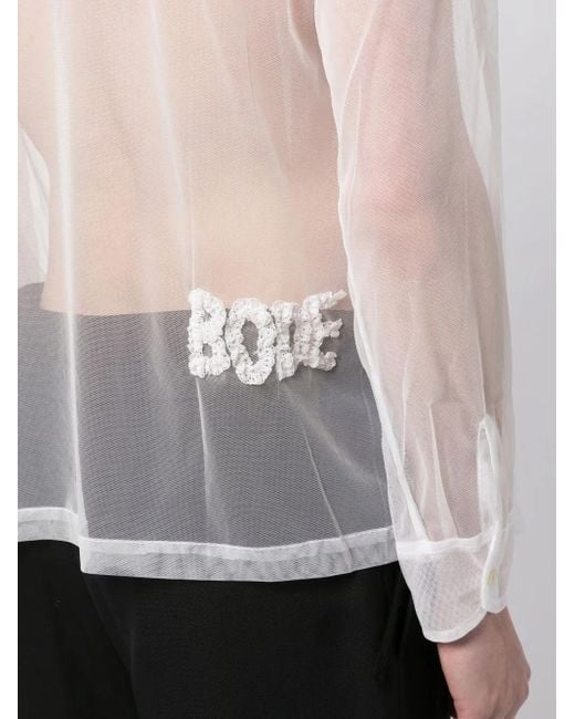 Bode White Recycled-Nylon Shirt for men