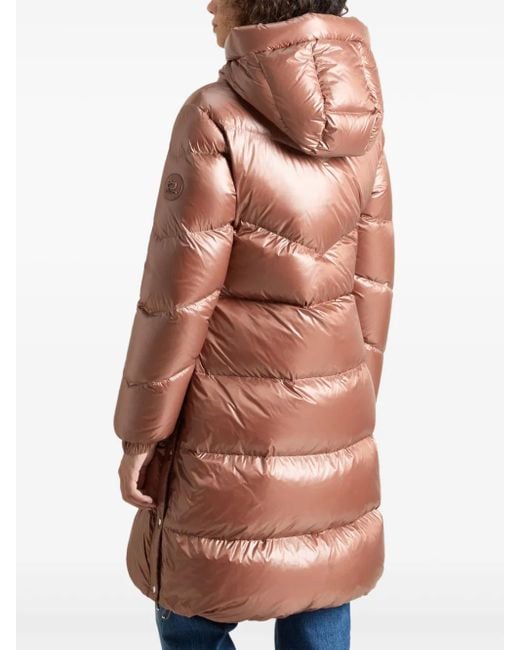 Woolrich Red Chevron Quilted Water-Repellent Puffer Jacket
