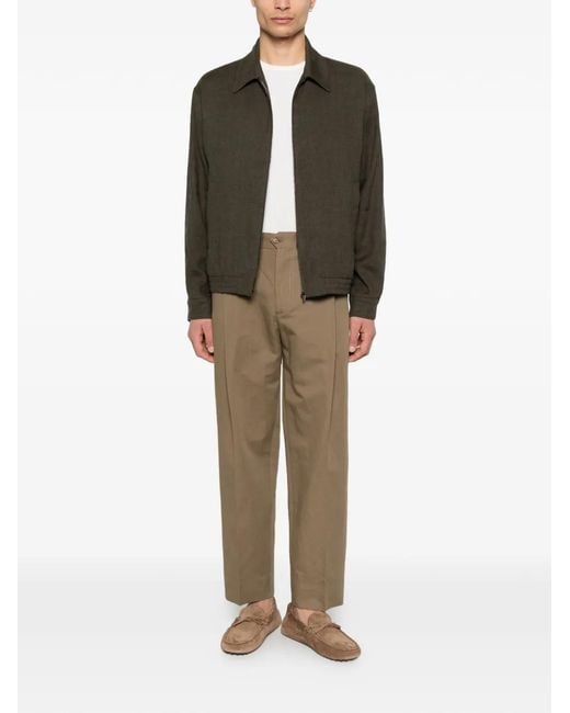 Herno Green Zip Jacket for men