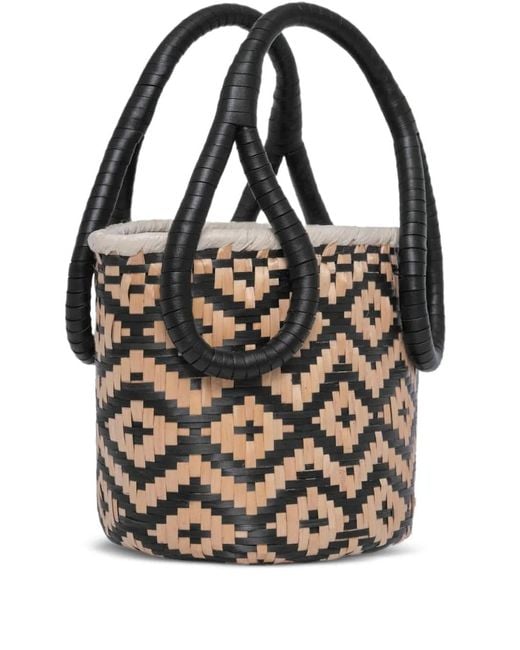 Johanna Ortiz Black Mini Understanding Of The Cosmos Geometric Bucket Bag