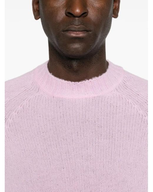Tom Ford Pink Seamless Brushed Cashmere Crew Neck Sweater for men