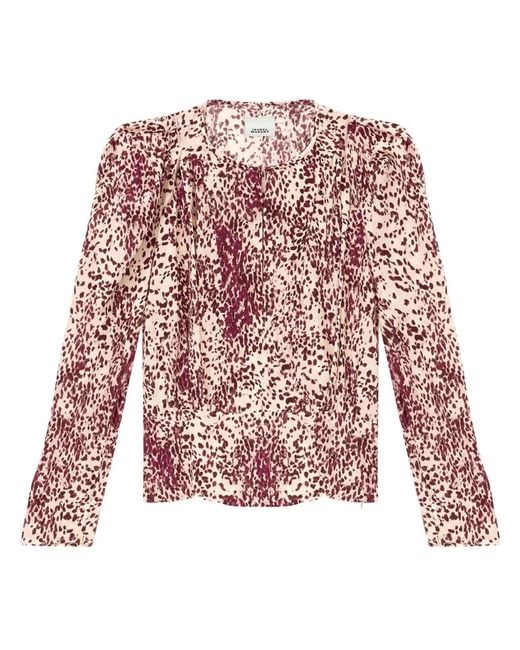 Isabel Marant Red Zarga Blouse