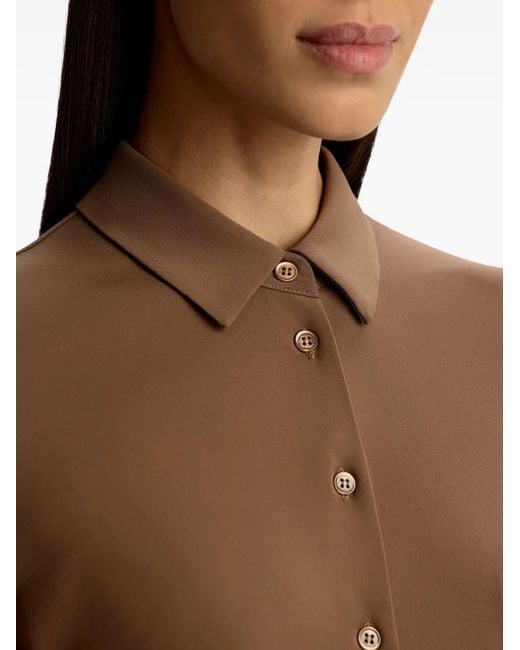 12 STOREEZ Brown Long-Sleeve Jersey Shirt