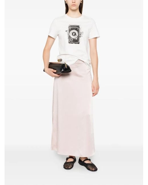 Weekend by Maxmara White Graphic-Print T-Shirt