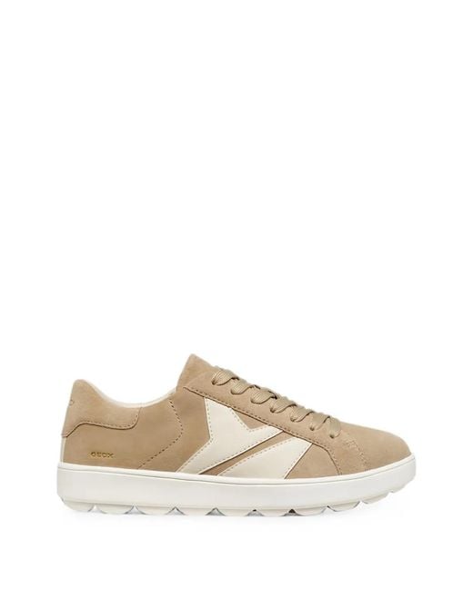 Geox Natural Spherica Ecub-1 Panelled Lace-Up Sneakers
