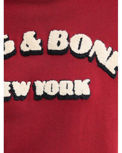 Rag & Bone Red Logo-Appliqué Sweatshirt