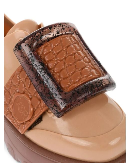 Viktor & Rolf Brown X Melissa Buckle Derby Shoes