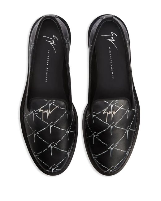 Giuseppe Zanotti Black Loafer Mit Logo