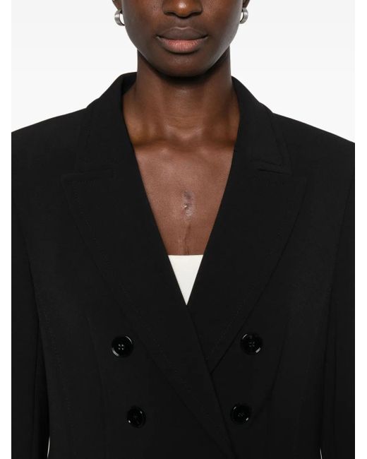 Marc Cain Black Double-Breasted Suit Jacket