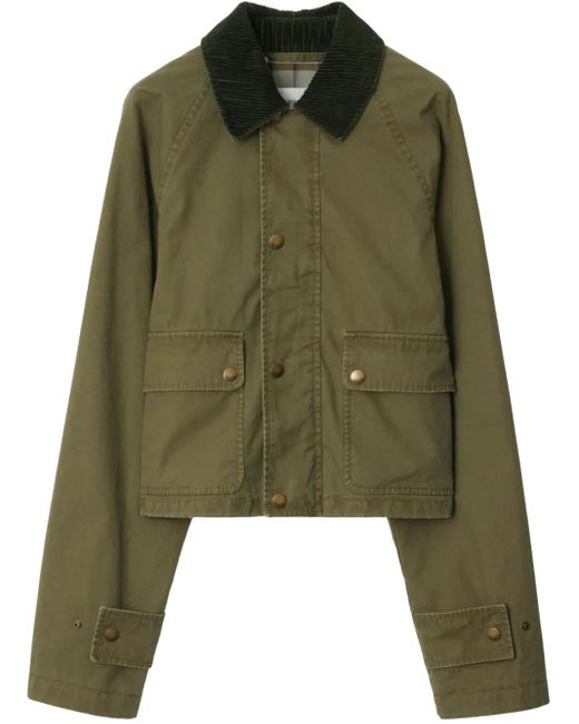 Chaqueta estilo militar de algodón Burberry de color Green