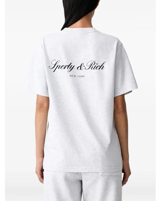 Sporty & Rich White Signature Ny T-Shirt