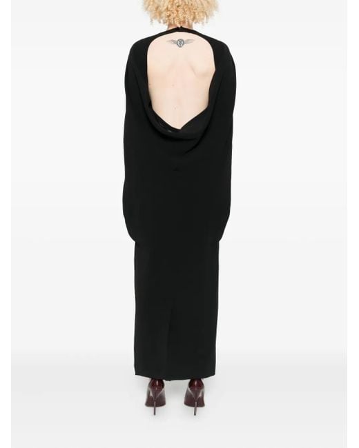 Abito Midi Con Scollo All'Americana di Alberta Ferretti in Black