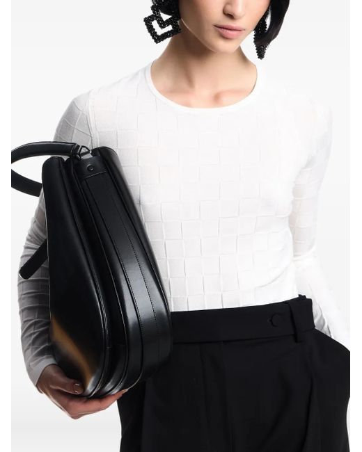 Emporio Armani White Lightweight Crêpe Dress With Crystals