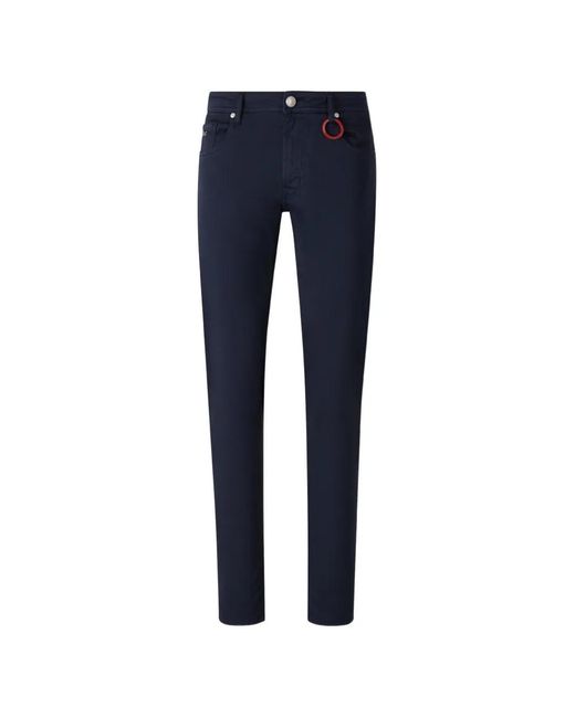 Sartoria Tramarossa Blue Michelangelo Ring-Detail Jeans for men