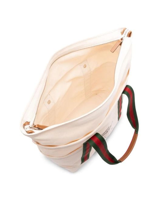 Gucci Pink Large Printed Canvas Tote Bag for men
