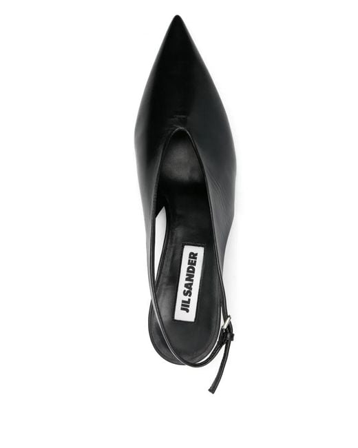 Jil Sander Black 35Mm Leather Pumps