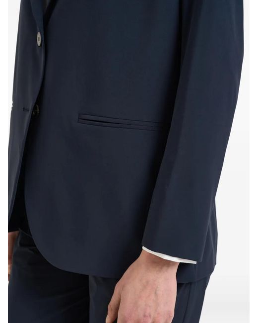 Rrd Blue Notch-Lapel Blazer