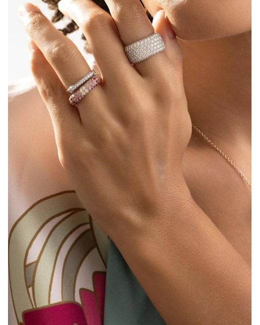 FULLORD White Eternity Ring Mit Diamant