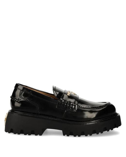 Naked Wolfe Black Flawed Platform Loafers