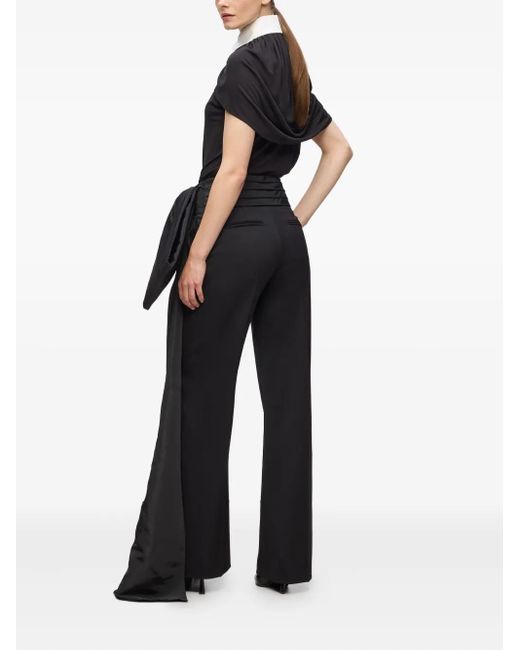 Karl Lagerfeld Black Karl Studio Bow-Detail Trousers