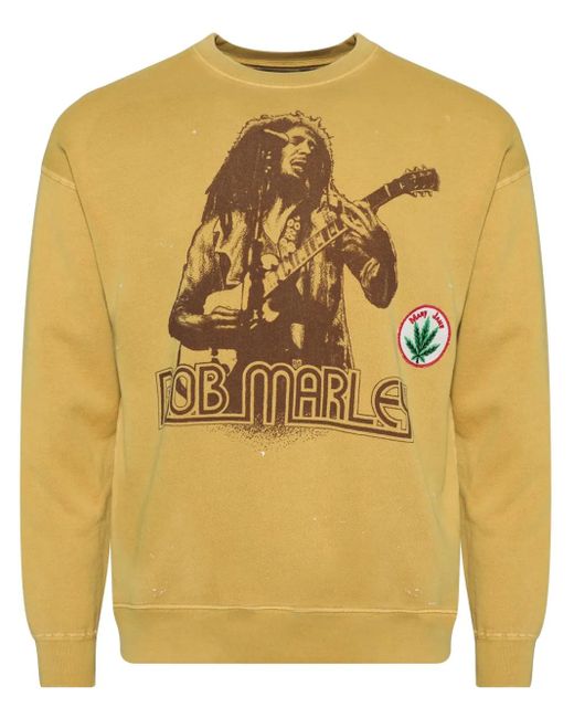 MadeWorn Yellow Bob Marley Sweater for men