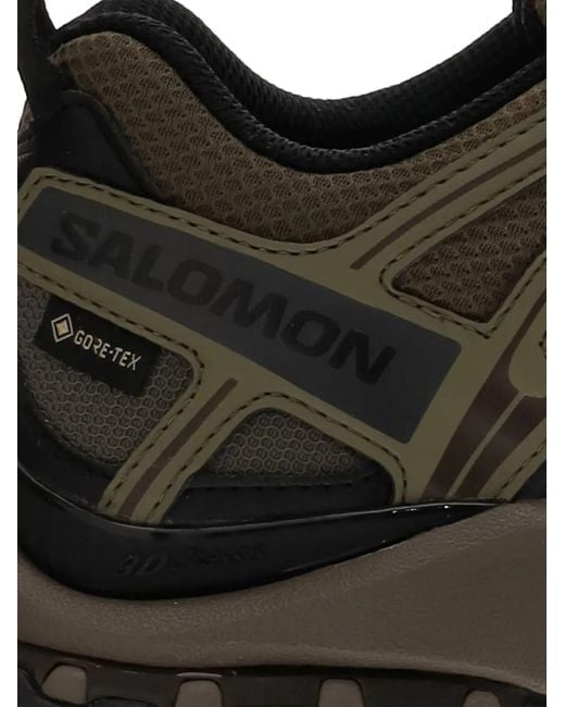 Salomon Brown Panelled Sneakers