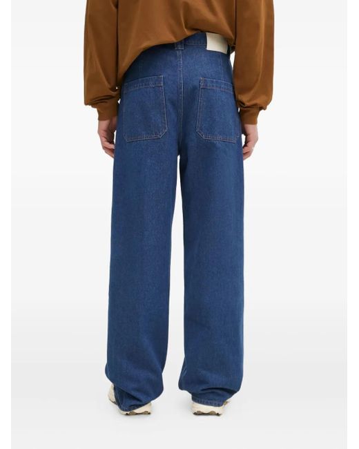 Pleasures Blue Flap-Pocket Jeans for men