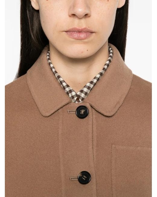 Max Mara Brown Giglio Button-Down Cropped Jacket
