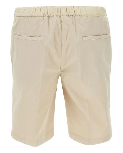 Devore Natural Pleated Shorts for men