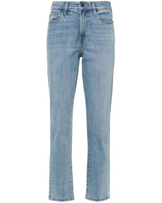 Broome high-rise straight-leg jeans DKNY de color Blue