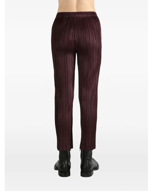 Pleats Please Issey Miyake Purple Pleated Trousers