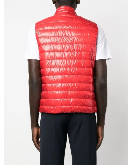 Herno Red Reversible Two-Tone Waistcoat for men