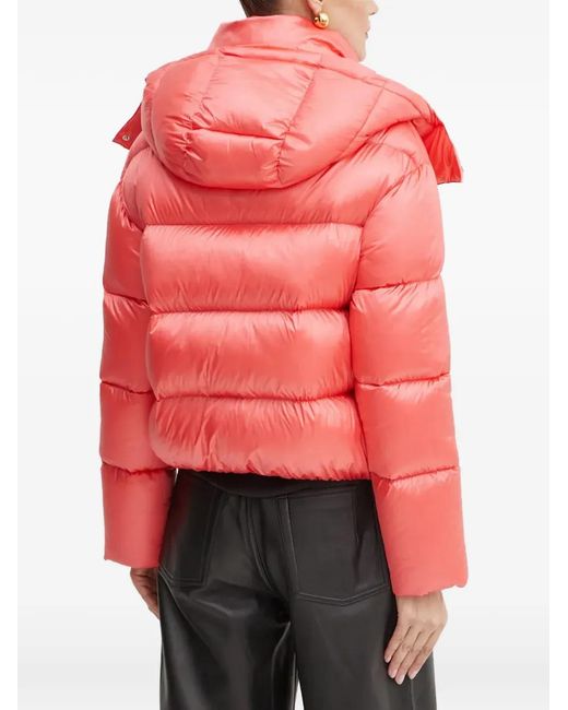 Patrizia Pepe Red Buttoned Padded Jacket