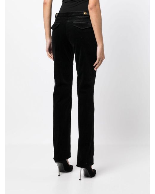 Gucci Black Velvet Slim-fit Trousers