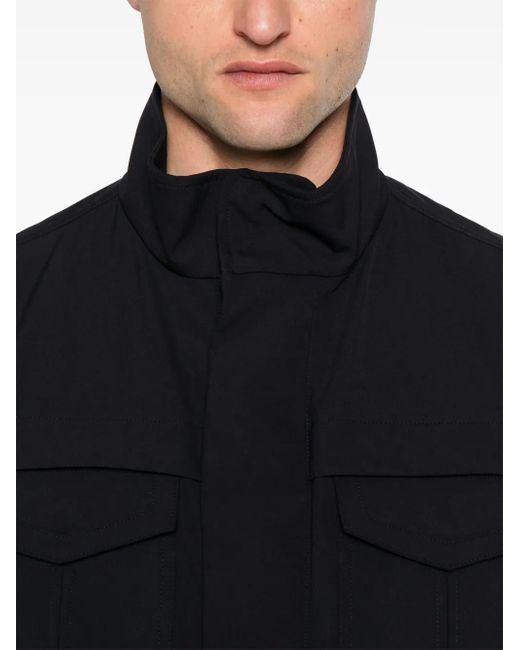 Peuterey Black Flap-Pockets Bomber Jacket for men