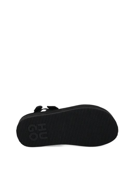 HUGO プラットフォーム サンダル Black