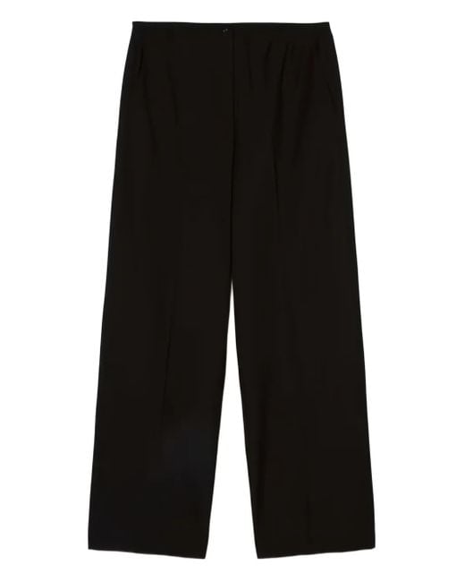 Marc O' Polo Black Pressed-Crease Trousers